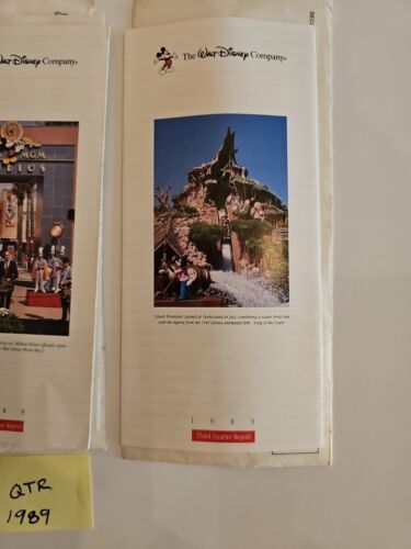 1989 Walt Disney Co • 1st 2nd & 3rd Quarter Stockholder Reports• w/ envelopes - Picture 10 of 10