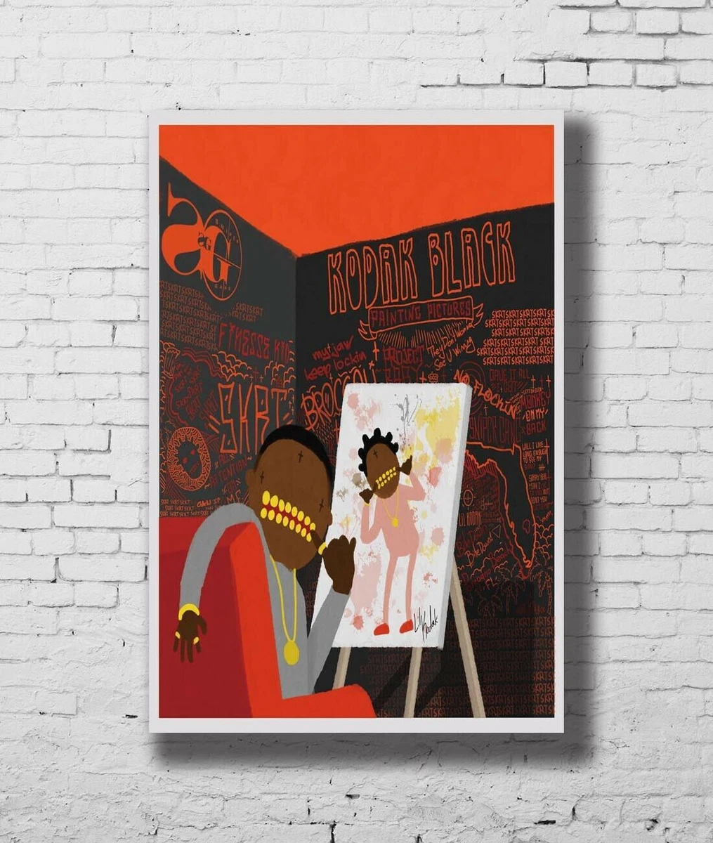 368332 Kodak Black Painting Pictures 2017 Album Art Decor Print Poster