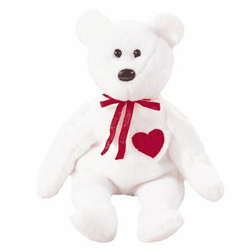 White for sale online Ty Beanie Babies Valentino the Teddy Bear 1994