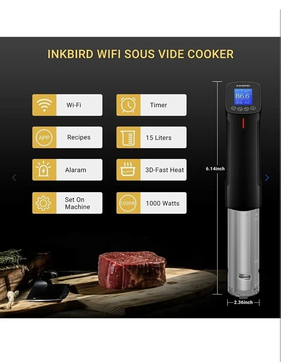 Smart Sous Vide Precision Cooker
Opens in a new window or tab