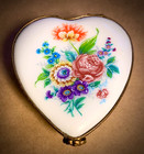 France French LaGloriette Limoges Trinket Ring Box Heart Peint Main Limoge — photo 7