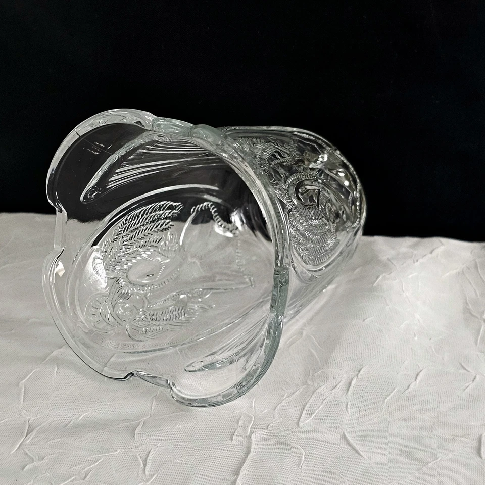 Aplique de vidrio en relieve Homco Angel candelabro pegado 5,5" tulipán vacaciones votivas Foto 3 de 4