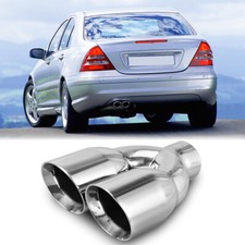 For Mercedes Benz AMG GT Style Dual Exhaust Tip 2.5" Inlet 3.5" Outlet 9.5" Long