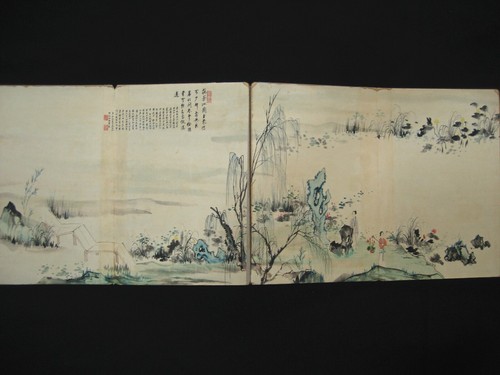 Old Chinese Antique Painting Scroll Album About "Cai Lian Tu" By Tang Yin - Picture 7 of 16