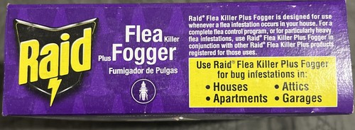 Raid Flea Killer Plus Fogger, 5 oz, 3 Cans NEW in Box Factory Sealed - Picture 5 of 5