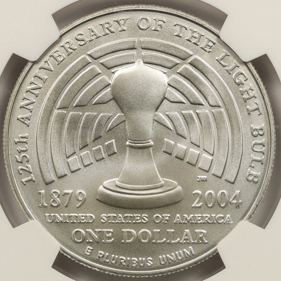 2004-P Thomas Alva Edison $1 Commemorative Dollar NGC MS70 - Image 4 of 4