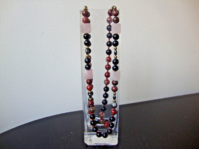 VINTAGE 1970s BOHO TALISMANIC 'MEDLEY OF BEADS' 30'' ENDLESS BEAD NECKLACE