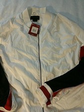 Nike Air Jordan Jumpman Stadium Jacket Retro White Satin MEN'S SIZE 2XL Newtag