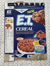 Vintage 1984 General Mills E.T. Empty Cereal Box W/Michael Jackson Series 2