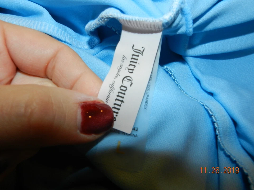 Traje de baño Juicy Couture JC One Piece azul a cuadros piña Foto 4 de 4