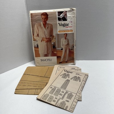 Vtg Vogue 2338 UNCUT Misses Size 20-22-24 Jacket, Shirt, Pants Pattern - Tamotsu