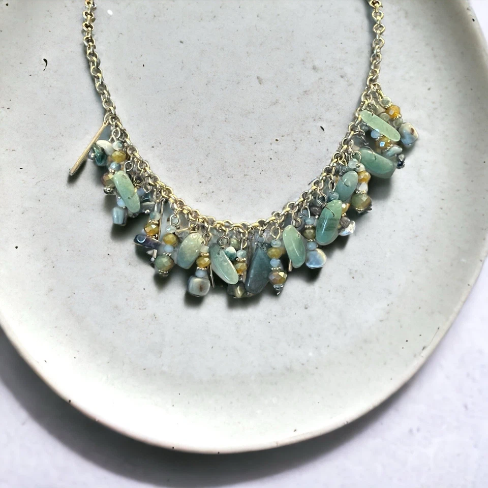 "Hermosa piedra preciosa, vidrio facetado en cascada jade dorado, esplendor de ágata 16""" Foto 2 de 4