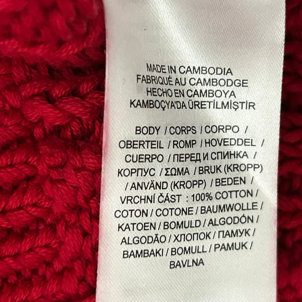 Suéter Ralph Lauren Etiqueta Negra Talla XL Rojo Grueso Tejido con Cable Lujo Elástico Foto 4 de 4