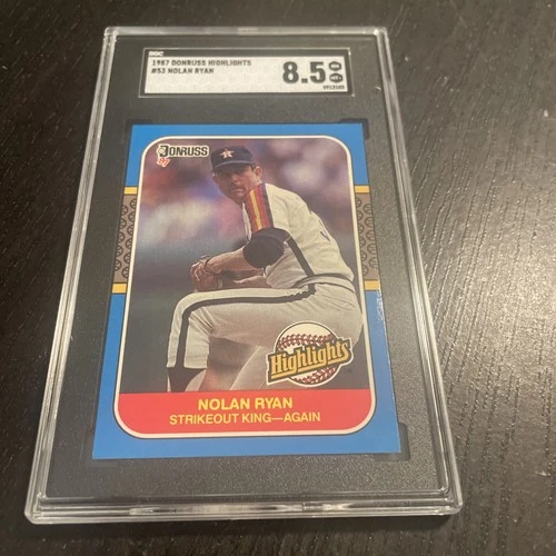 1987 Donruss Nolan Ryan Astros Baseball Card #53 MLB (SGC 8.5)