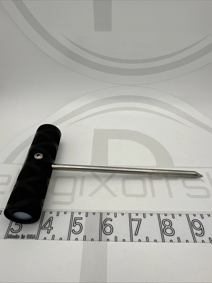 Punta de atún de acero inoxidable de 7""/316 con mango de agarre de diamante de 4"" cola amarilla de atún Foto 2 de 4