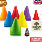 Durable Assorted Color Training Cones - Ideal for Outdoor Games & Physical Ed