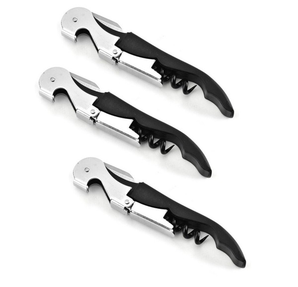 3 X Korkenzieher Sommeliermesser Kellnermesser WeinöFfner Manueller Korkenheber-image
