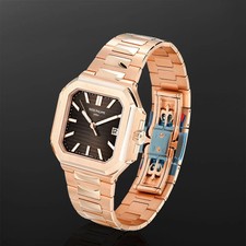 Patek Philippe Cubitus Watch 40MM Brown Index Hour Markers Dial Rose Gold 8