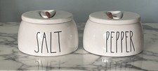 Rae Dunn Ceramic Salt & Pepper Serving Set Wi...