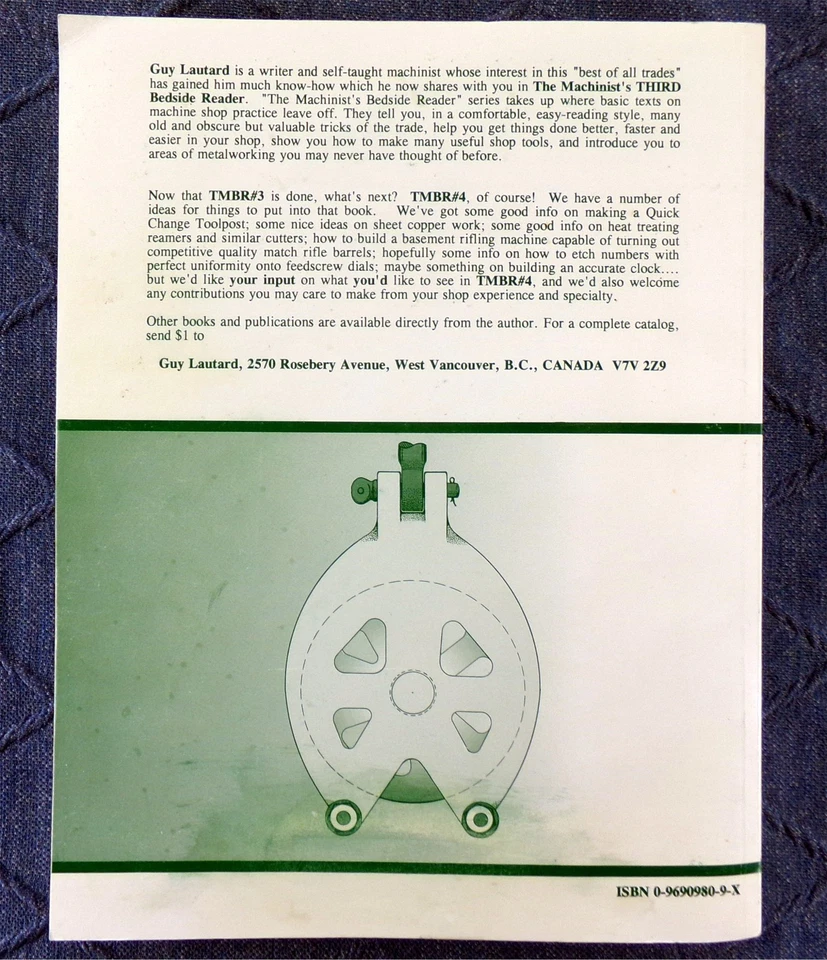 Machinist's Third Bedside Reader: Guy Lautard, 1995 3rd, Projects Ideas Know-How - Image 2 of 4