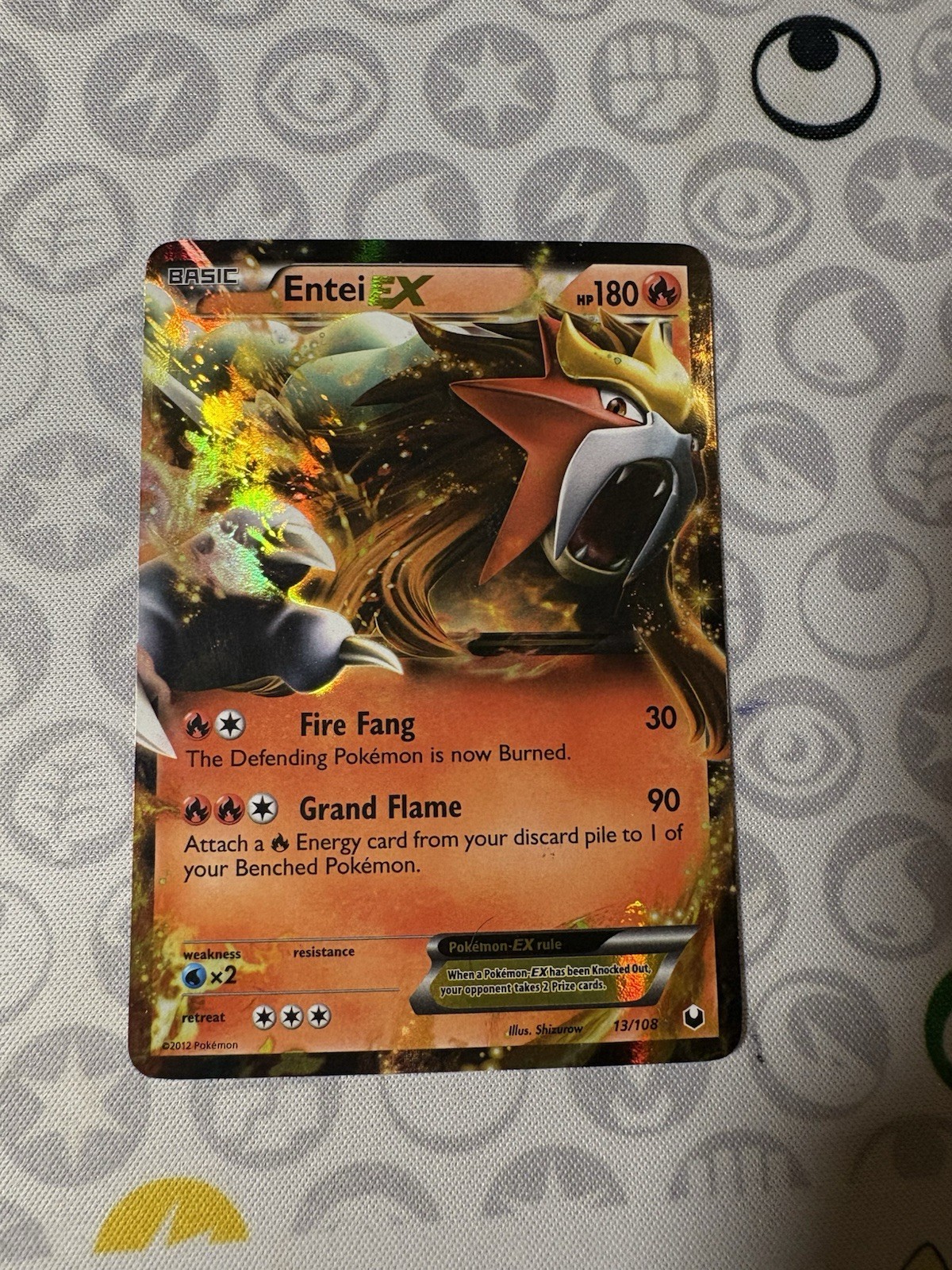 Entei EX Dark Explorers Holo Pokemon TCG Card 13/108 Ultra Rare MP