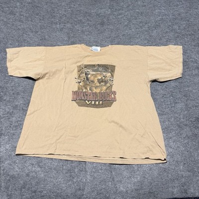 Vintage Realtree Mens T-Shirt Size 2XL Brown Monster Bucks Series Pre-Shrunk