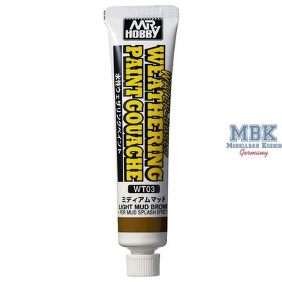 GUNZE GSWT03 Waterbased Weathering Paint Gouache Light Mud
