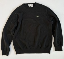 Lacoste Crew Neck Jumper Sweater Men  s Large Size 5 Black Y2K