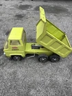 Vintage Tonka Hydraulic Dump Truck Lime Green Pressed Steel 1970's Dual Axle