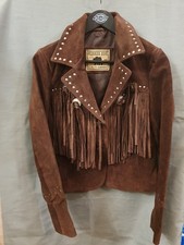Fransen Lederjacke braun, Wildleder Conchas Western Oldschool Einzelstück