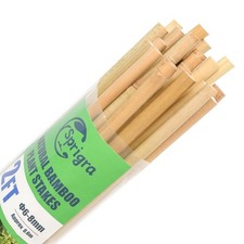 Sprigra Bamboo Stakes 2FT 35pcs, 24 inch Garden 2FT,Pack of 35, Light Brown