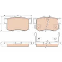 Bremsbelagsatz Scheibenbremse Trw GDB3175 Cotec FüR Acura Honda Mg Rover