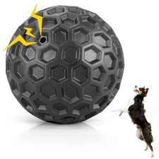 DISSKNIC Indestructible Squeaky Dog Balls, Toys for Large, Black