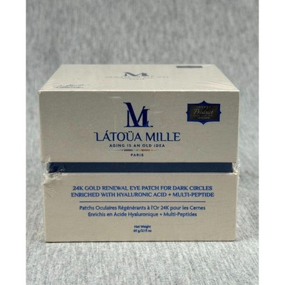 Latoua Mille 24K Gold Renewal Eye Patches Dark Circles Hyaluronic Acid New