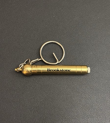 #ad #ad Antique Vintage Miniature “Brookstone” Gold Pocket Tire Pressure Garage W Ring $12.99