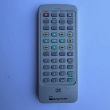 CyberHome DVD Player Remote Control Model RMC-300Z Gray OEM Tested Working