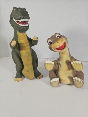 Vintage 1988 Land Before Time  Sharptooth/Little Foot Pizza Hut Hand Puppets