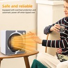 Mini Space Heater For Indoor Use PTC Desktop Heater Fan For Bedroom Bathroom