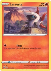 Larvesta 029/189 Darkness Ablaze Reverse Holo Common