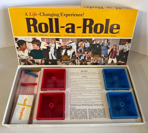Vintage 1976 Ungame Roll A Role Board Game Tell Em Steve Dave TESD 100% Complete