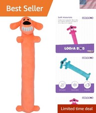 Jumbo Loofa Dog Plush Toy - 24-Inch Squeaky Fun in Surprise Colors
