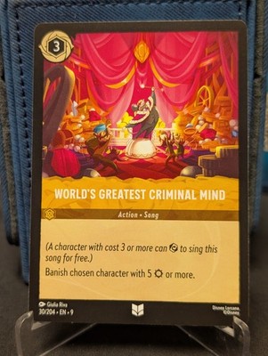 World's Greatest Criminal Mind 30/204 Uncommon Fabled Lorcana Near Mint