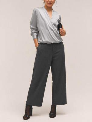 Eileen Fisher Plus Washable Flex Ponte Wide-Leg Pant Easy Fit Ankle Length 3X