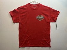 Harley Davidson Motorcycle Biker Tee New Condition With Tags Red Logo T-Shirt