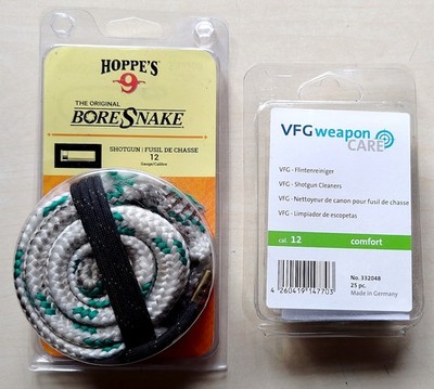 Set zum Flinten reinigen (Cal. 12), Boresnake + Reinigungsfilze