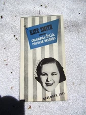 Nov 1941 COLUMBIA and OKeH Popular Records Reviews Supplement Kate Smith CATALOG