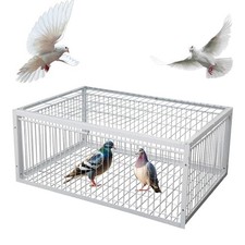 Pigeon Trap Cage with Escape-Proof Design Chicken Trap Bird Cage with One Way...