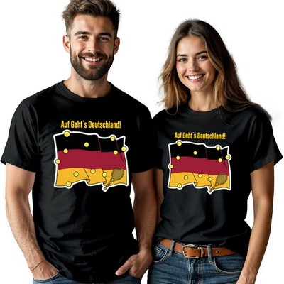 Deutschland Grafik Tennis Paar T-Shirts Flagge Design Australian Open Spiel
