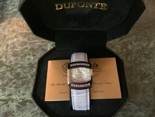 Vintage Women's Dufonte Lucien Piccard Watch Dead Battery In Original Box