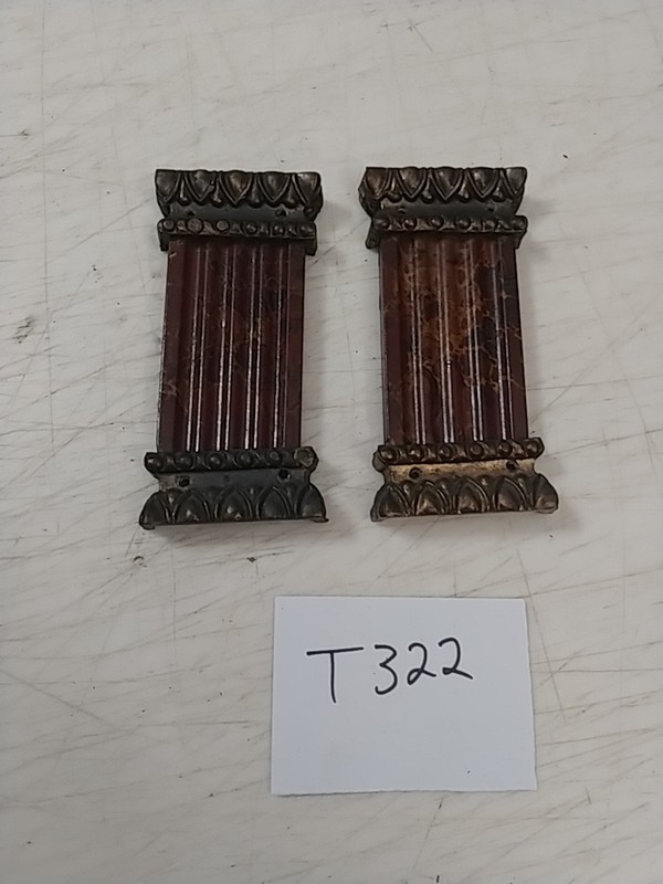 2 INGRAHAM MANTLE CLOCK  COLUMN LIKE DECORATIONS